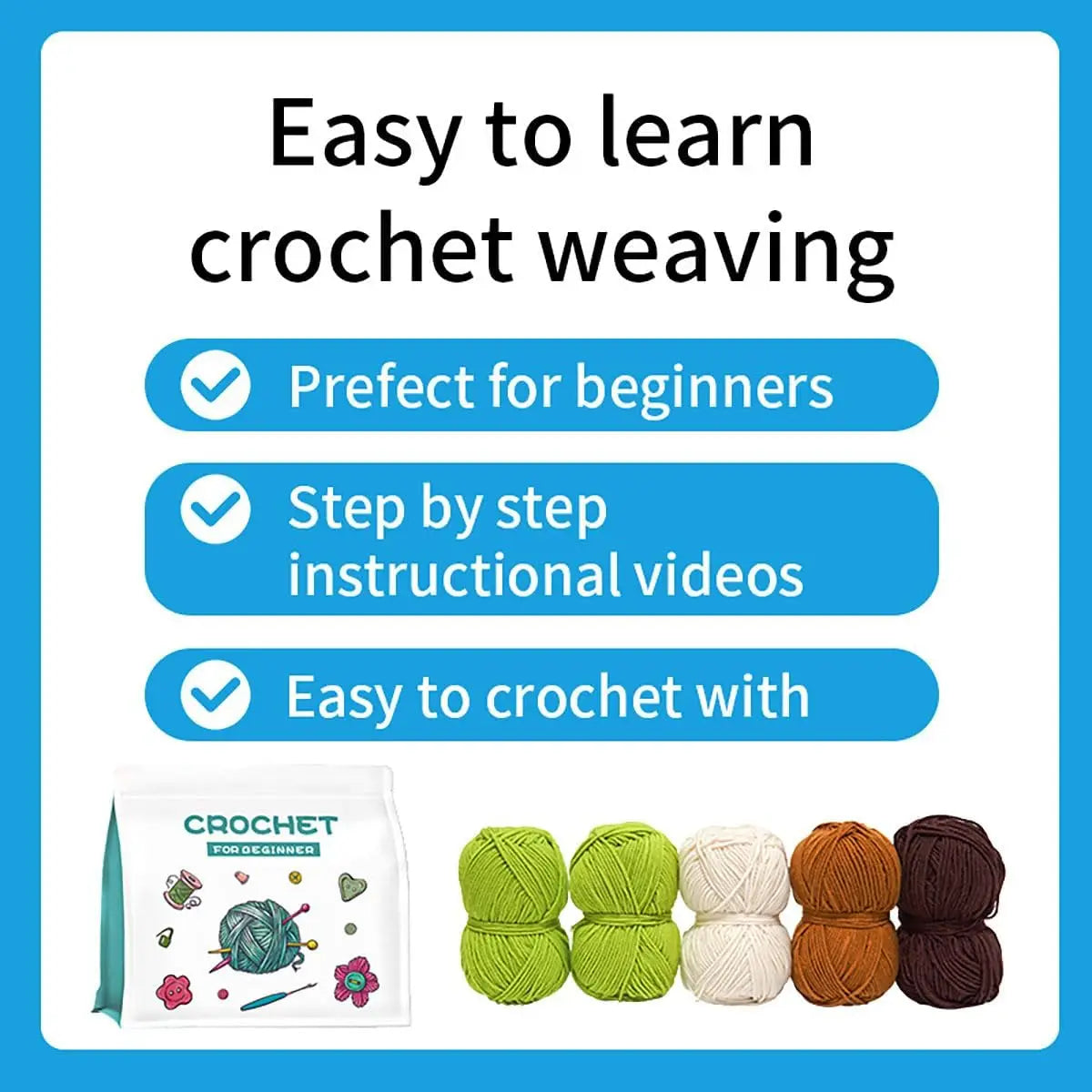 Easy to learn crochet kit beginner plants