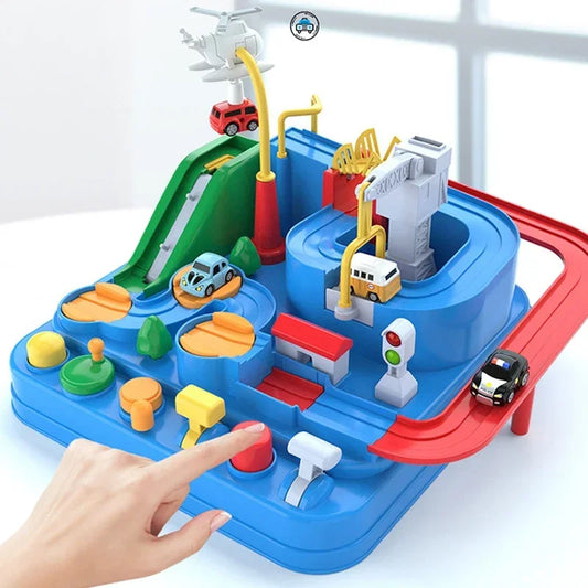 Educational car toys race track