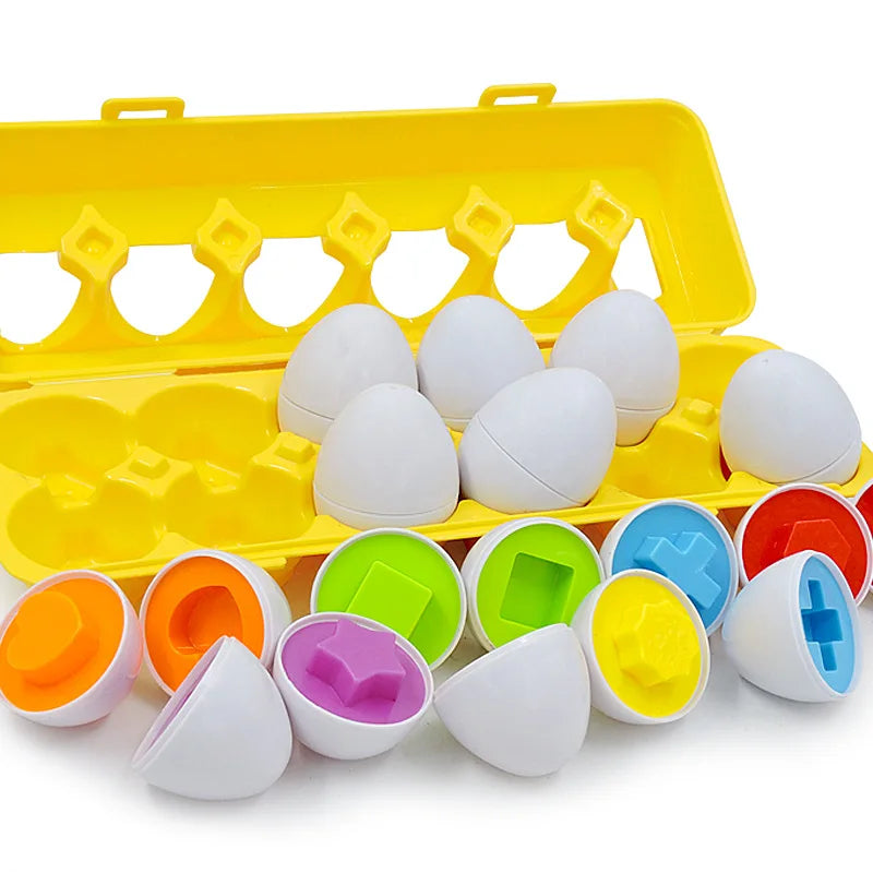 Educational shape eggs for toddlers