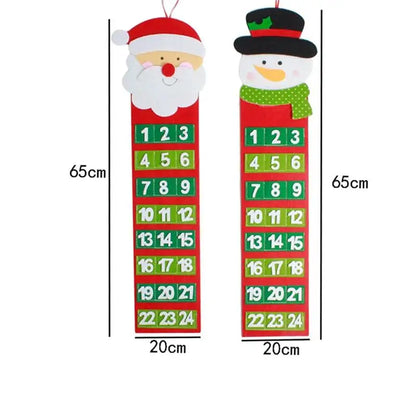 Felt advent calander snoamn santa Dimensions