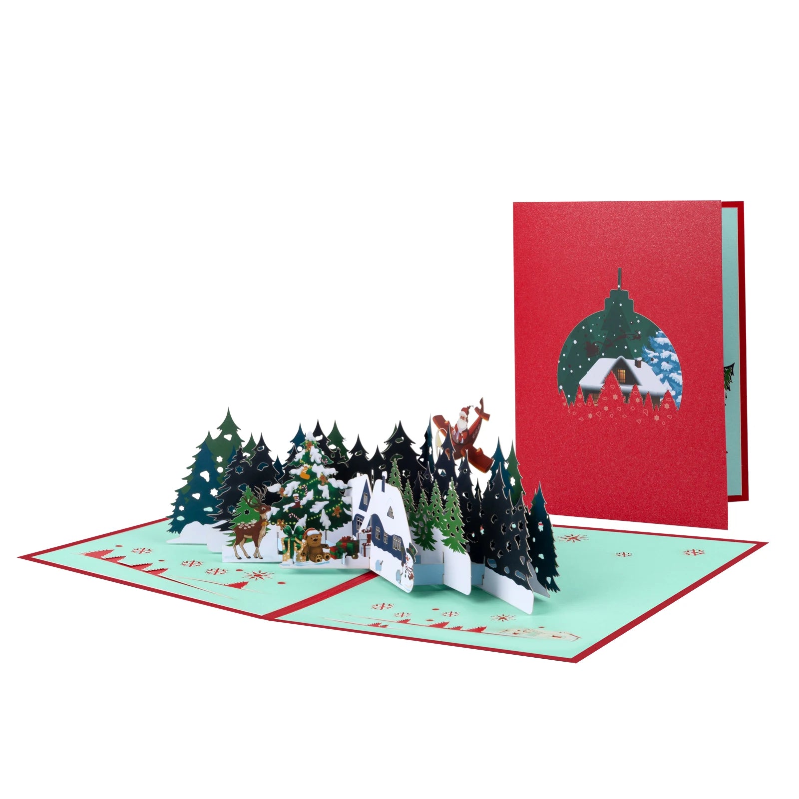 Forest Scene Christmas Popup Card