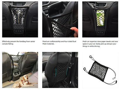 Front car seat divider storage 