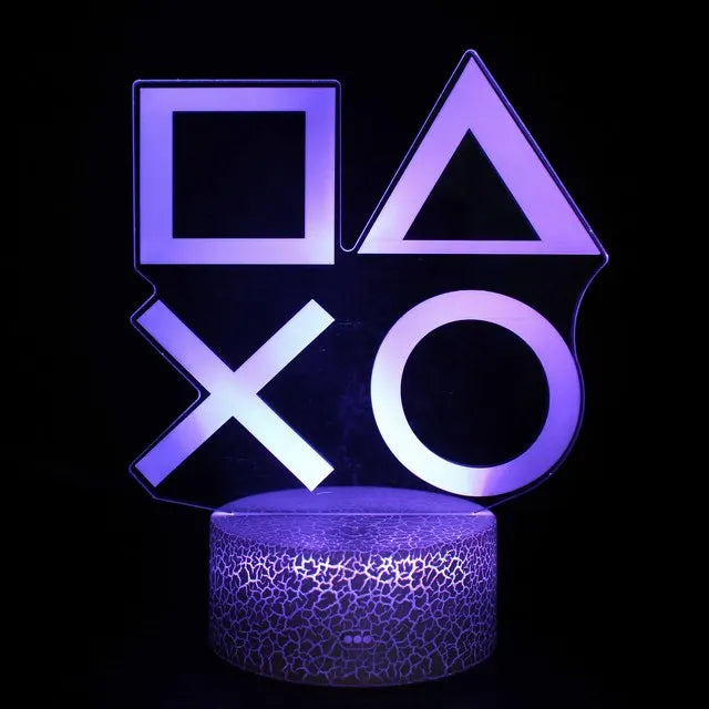 Gamer Style Night Light with Crackle Base