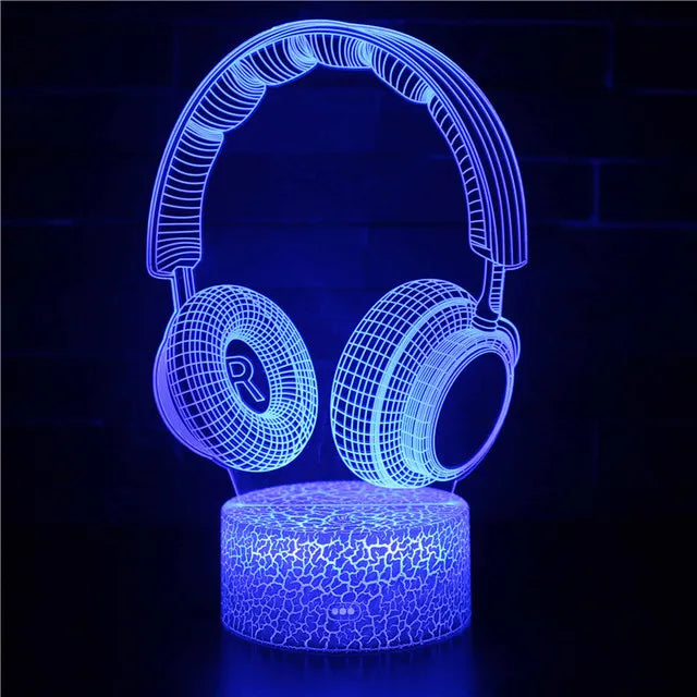 Gaming Headphone Night light Crackle Base