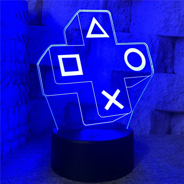 Gaming Night Light Black Base 24 colours