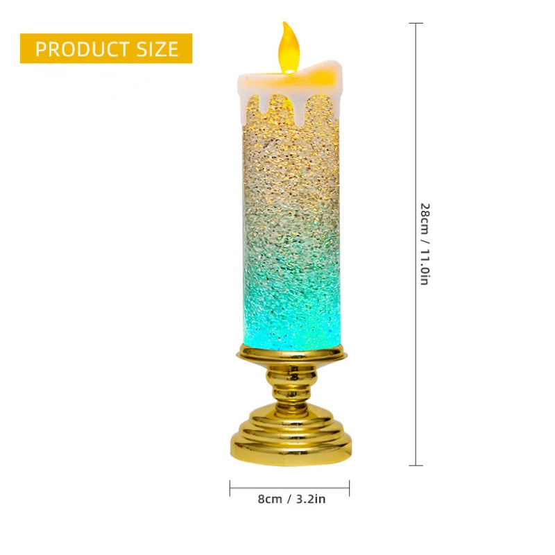 Gold Stand Glitter candles 28cm