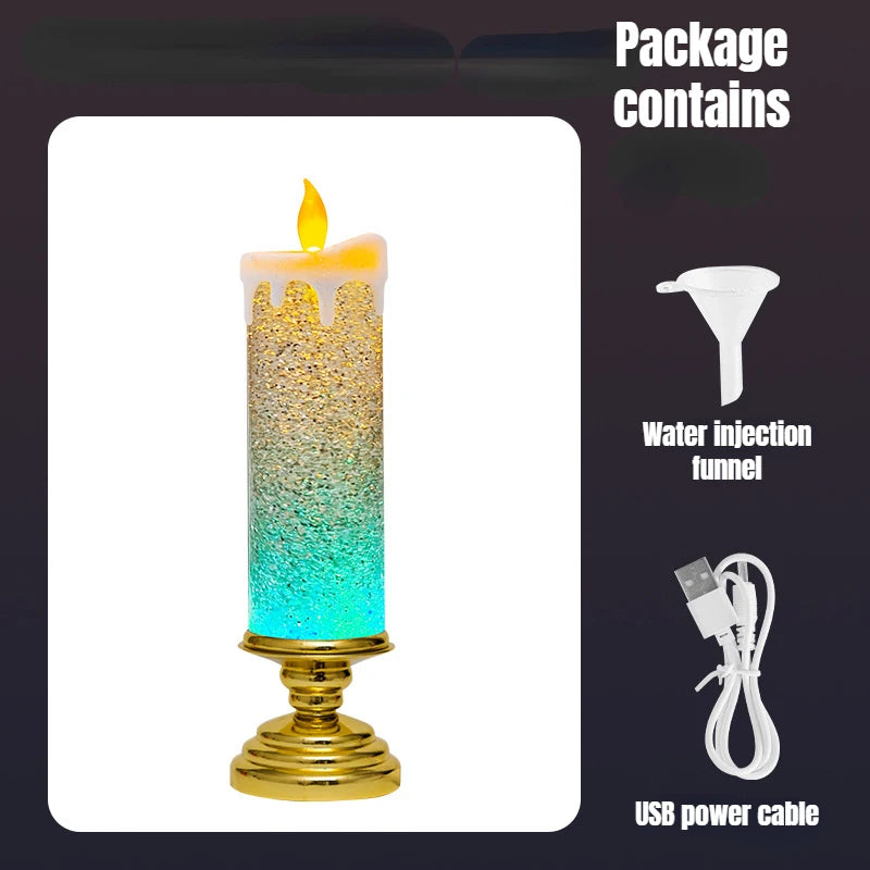 Gold Stand Glitter candles 28cm package
