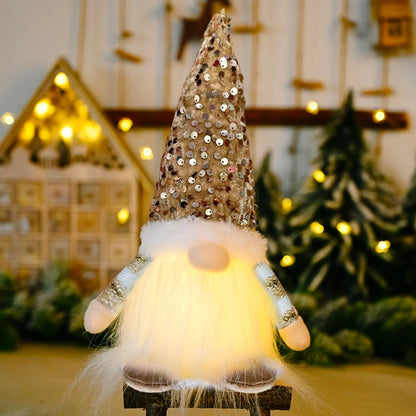 Golden Christmas Gnome 30cm