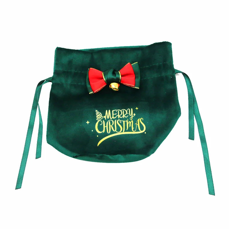 Green Merry Christmas gift bag