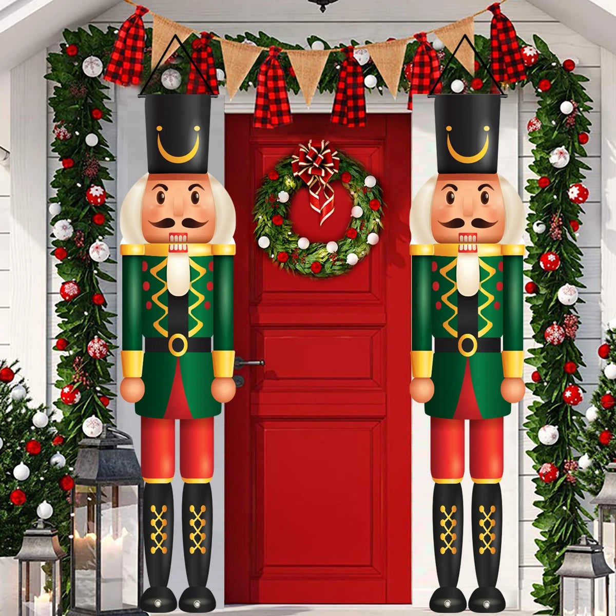 Green Nutcracker Banner Hangers