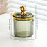 Green transparent Golden Bear Cotton pad holder