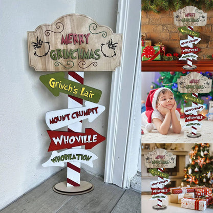 Grinch theme Christmas sign