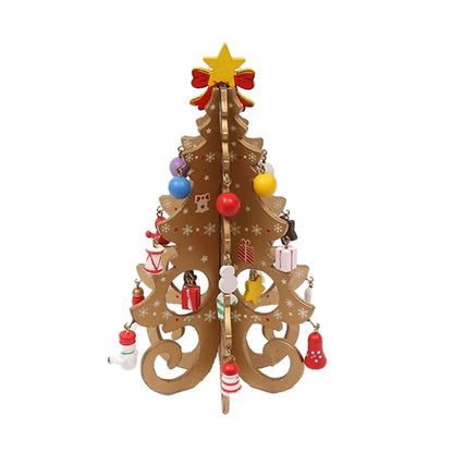 Handcrafted Wooden Christmas Tree Decoration