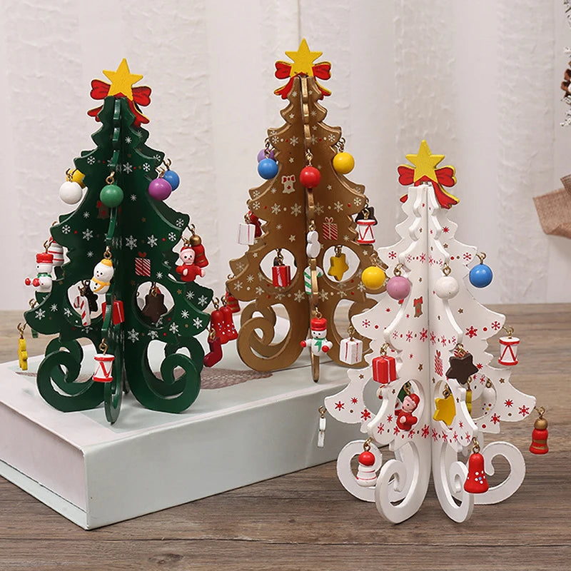 Handcrafted Wooden Christmas Tree Decoration