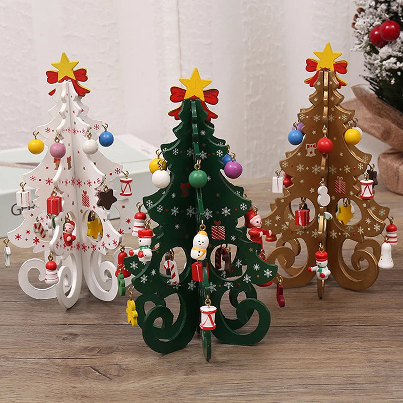 Handcrafted Wooden Christmas Tree Decoration