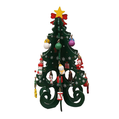 Handcrafted Wooden Christmas Tree Decoration