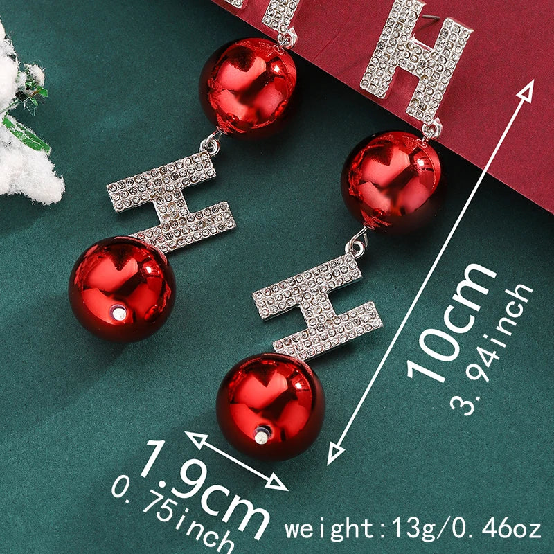 Ho Ho Ho Earrings Dimensions