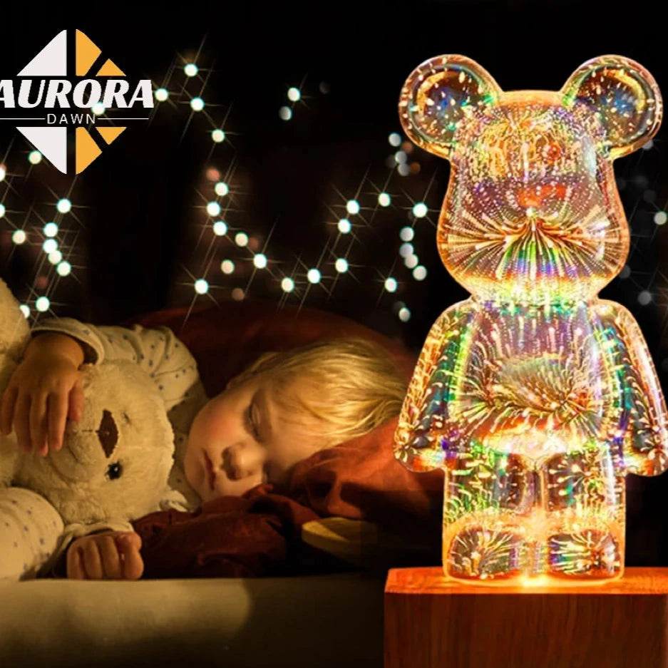 Kids 3D Night Light Bear