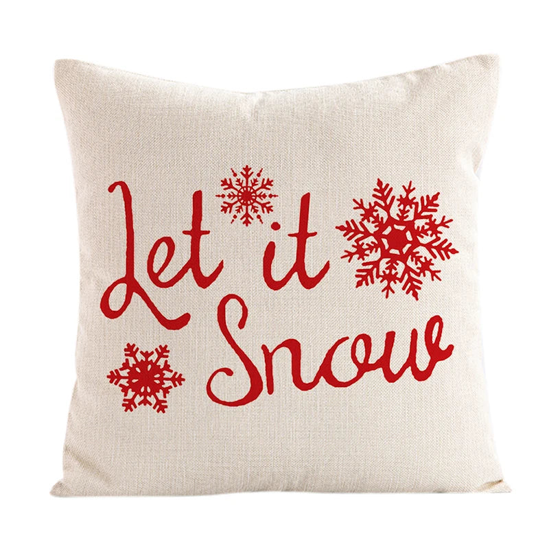 Let it Snow cushion cover pillow case