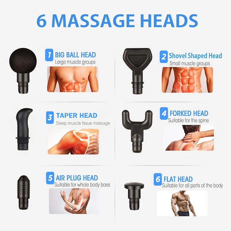 Massage Gun 6 Massage Heads