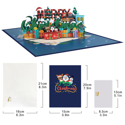 Merry Christmas Present Pop Up card