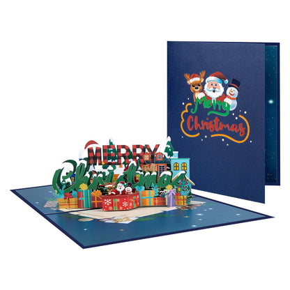 Merry Christmas Presents Popup Card