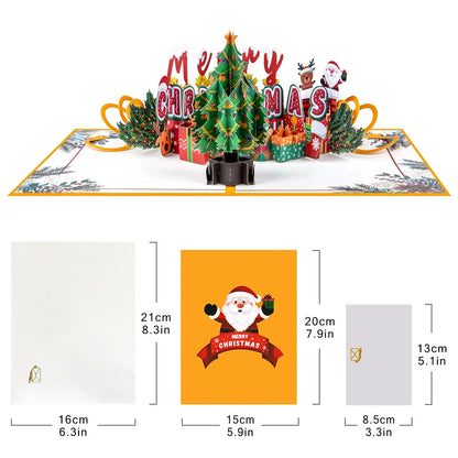 Merry Christmas Tree pop up christmas card