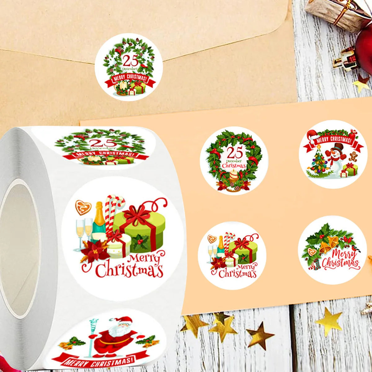 Merry Christmas festive stickers