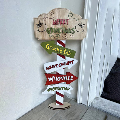 Merry Grinchmas tabletop sign