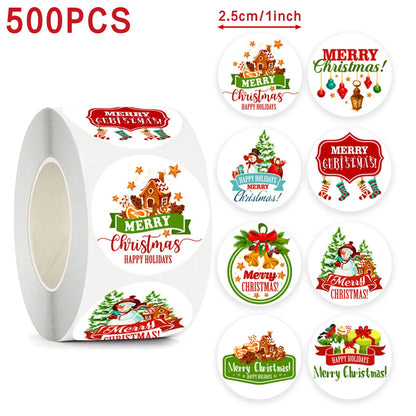 Merry christmas happy holidays stickers