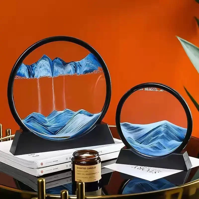 Moving 3D Sand Art Black and blue