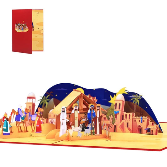 Nativity theme pop up Christmas card