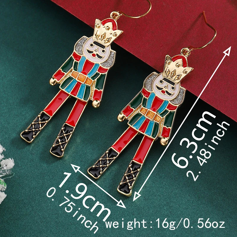 Nutcracker earrings crown Dimensions