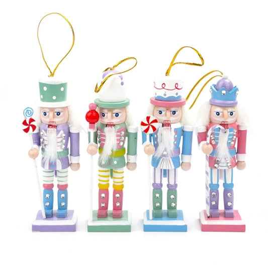 Pastel colour nutcrackers