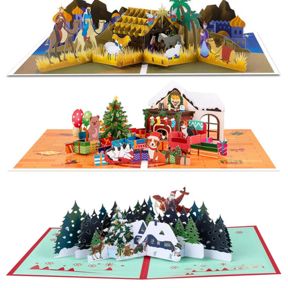 Pop Up Christmas 3D Cards 