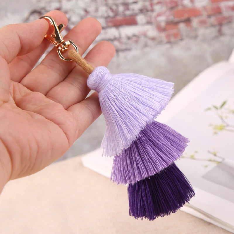 Purple Bag Charm Gift for her
