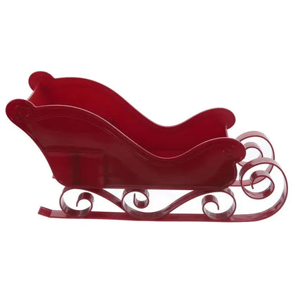 Red Christmas sleigh for gifts