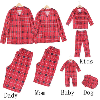 Red Plad Family Christmas Pyjamas