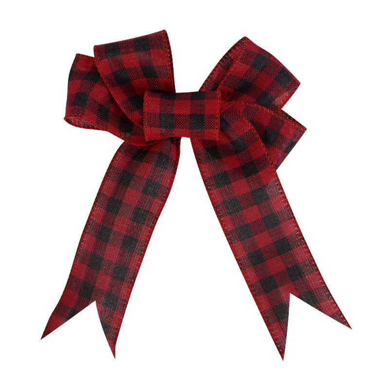 Red Plaid Ribbon For Bows