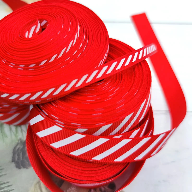 Red and white candy cane ribbon