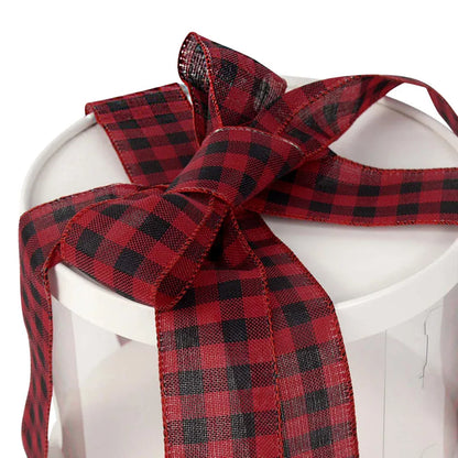 Red plaid Ribbon for gift wrapping