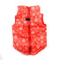 Red snowflake dog coat