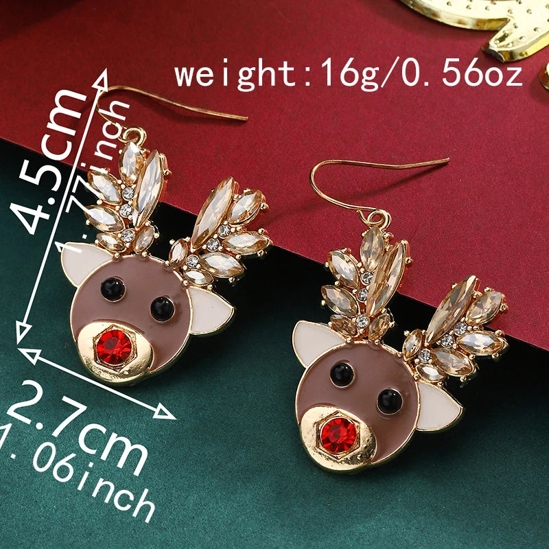 Reindeer Earrings Dimensions