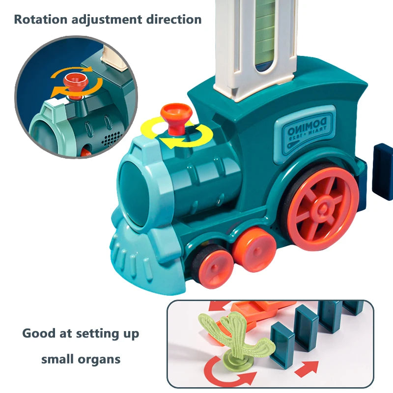 Rotation adjustment domino train