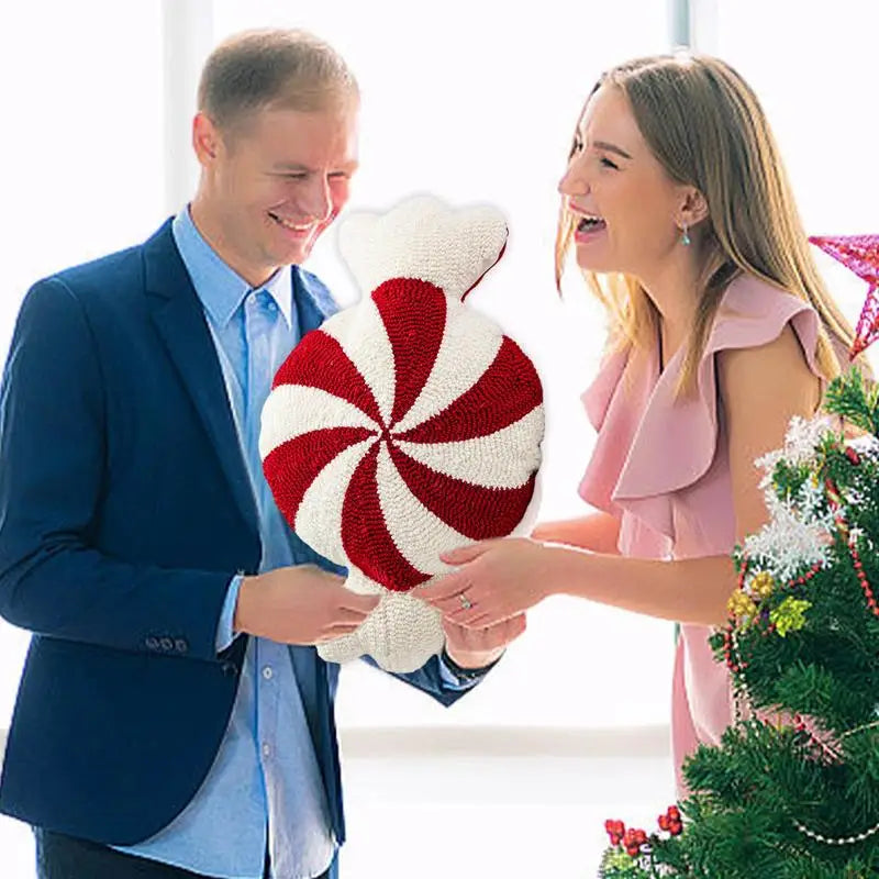 Christmas Candy Cane Pillow Cushion