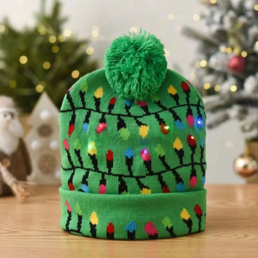 Christmas Theme LED Beanie Hat