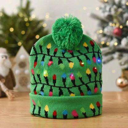 Christmas Theme LED Beanie Hat