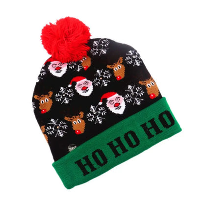 Christmas Theme LED Beanie Hat