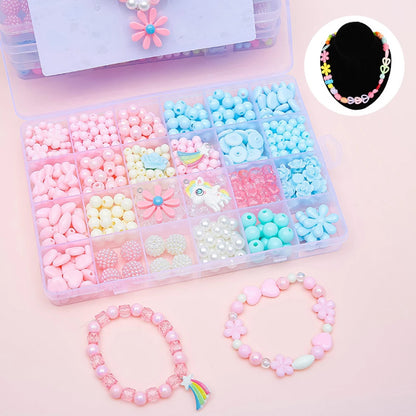 DIY  Beads Crafts Making Bracelet Necklace Jewelry Kit 500pc