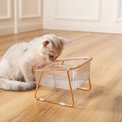 Luxury Stylish Transparent Pet Water Bowl